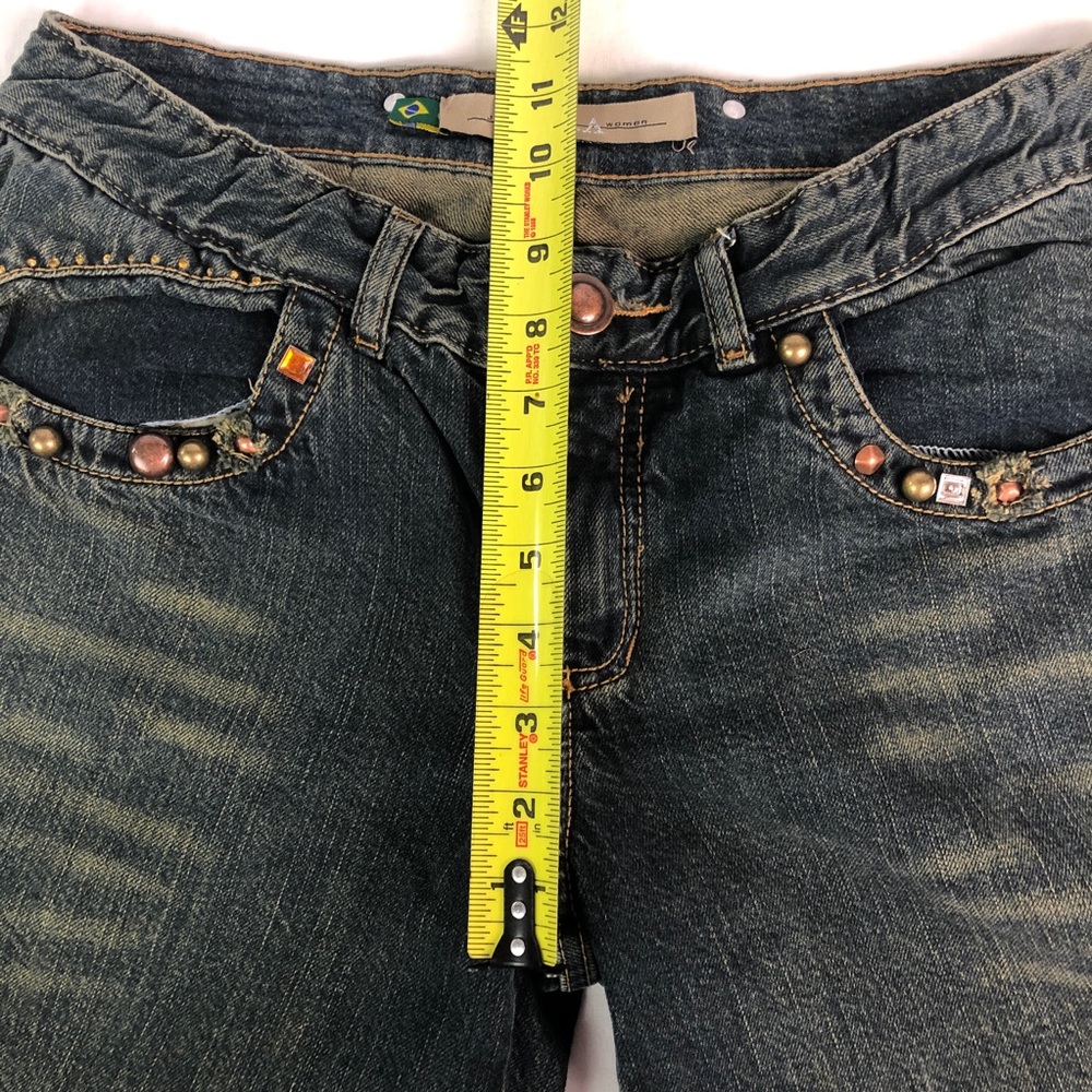 Di.A Distressed Embellished Dark Wash Jeans - Picture 9 of 15